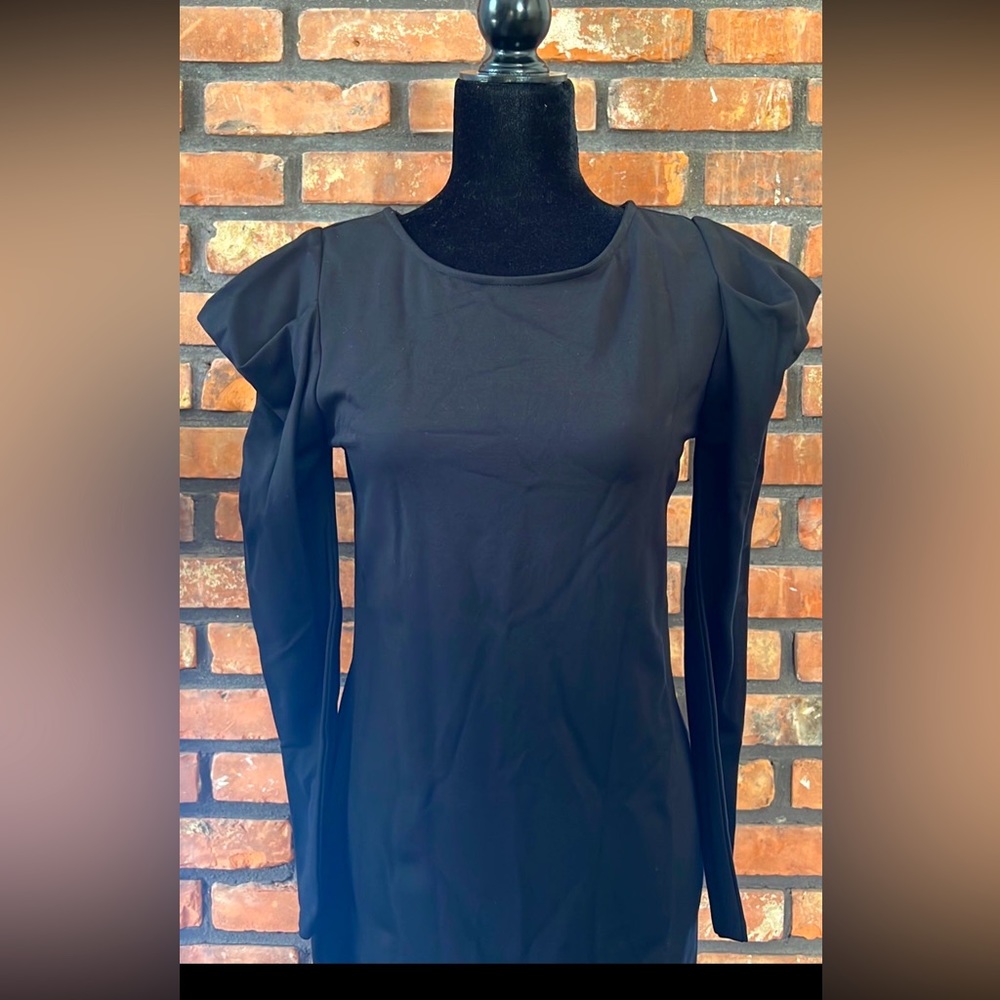 BB Dakota by Steve Madden Black Puff Sleeve Mini Dress